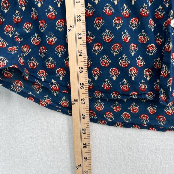 PAX PHILOMENA Shirt Men Button up Large Blue Block Print Maximillian Long Sleeve - Picture 12 of 12